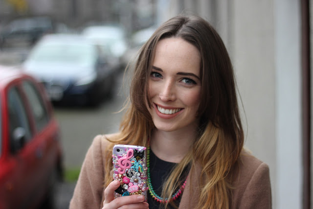 Custom-made phone cover from Fionnuala Bourke Designs.