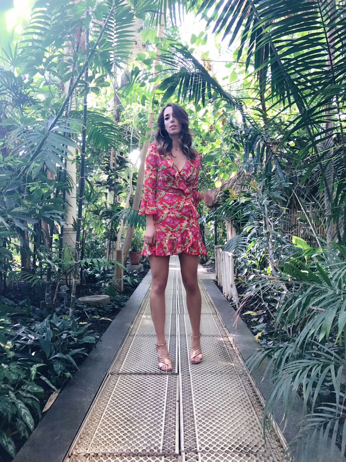 tropical print summer dress, summer print dress, how to wear tropical print